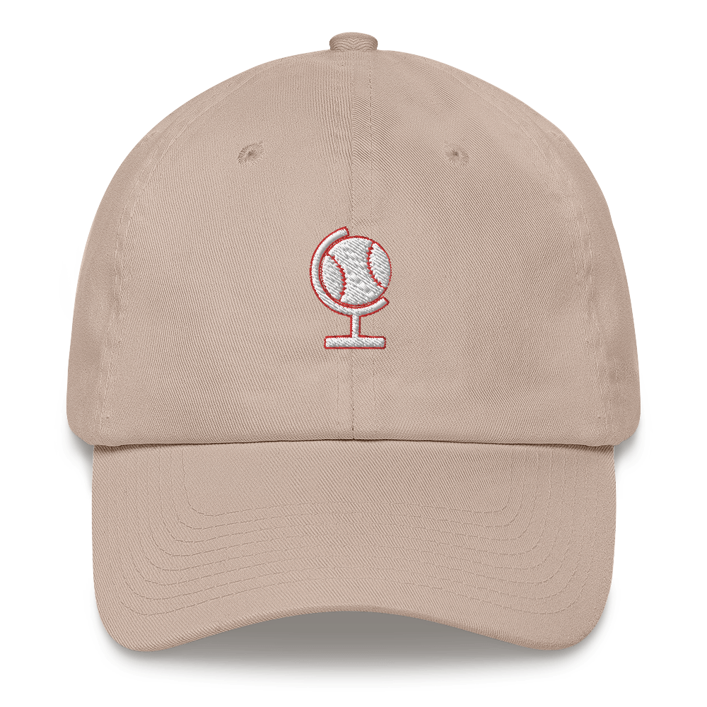 Ballpark Atlas Logo Dad Hat (White/Red)