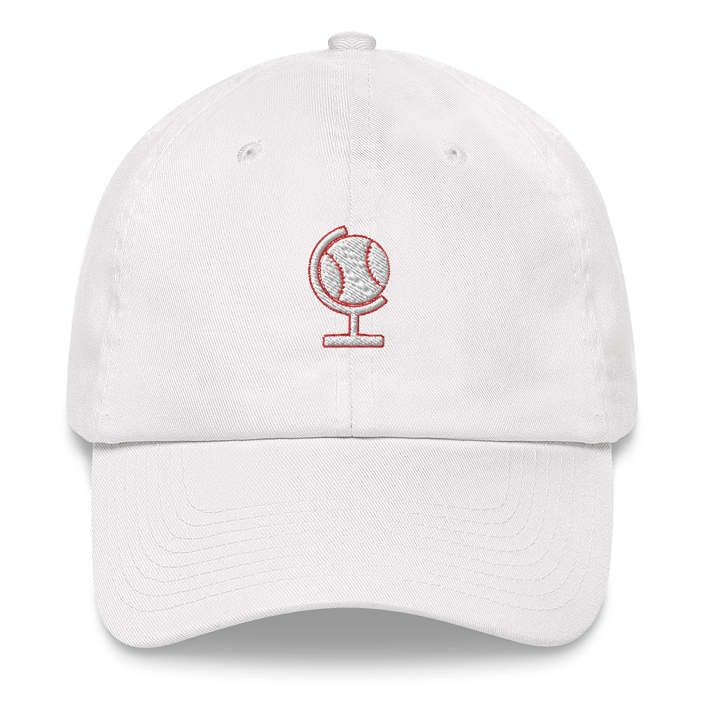 Ballpark Atlas Logo Dad Hat (White/Red)