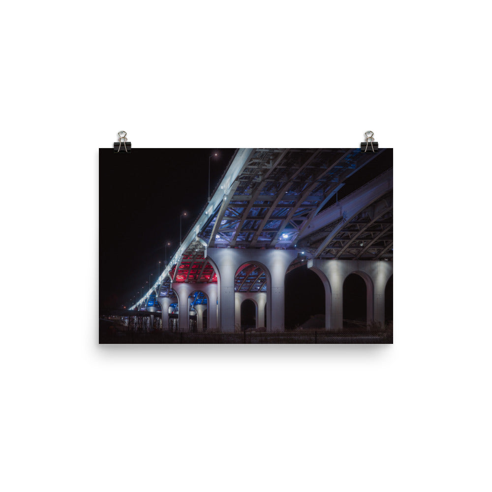 Cleveland Night Bridges Print