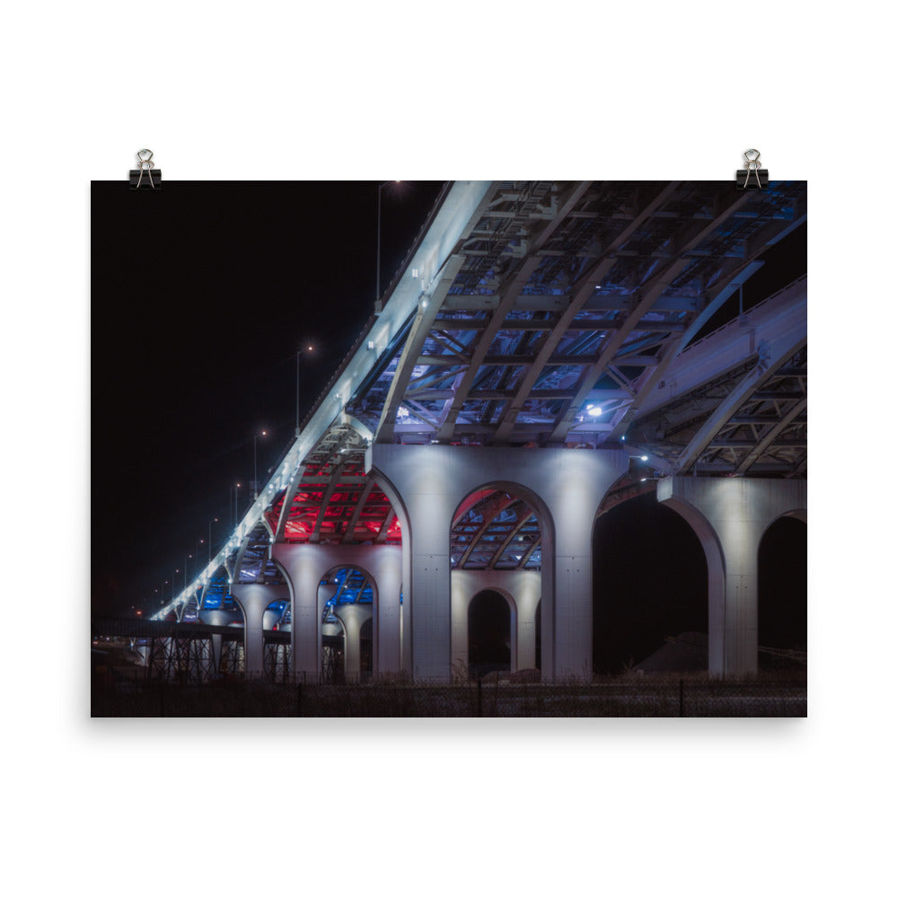 Cleveland Night Bridges Print
