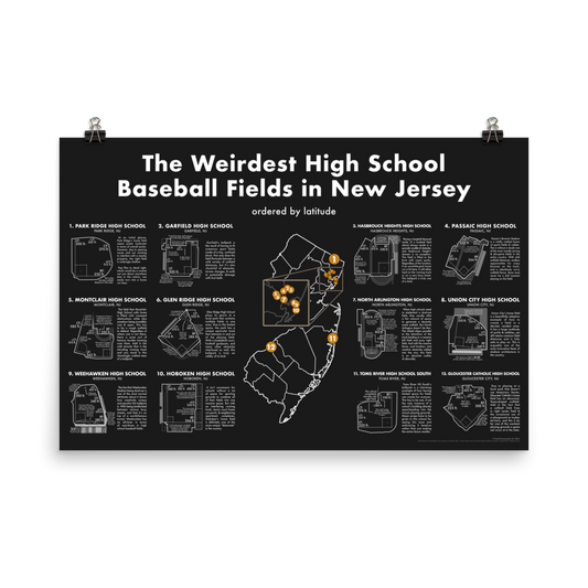 New Jersey's Weirdest High School Baseball Fields Poster