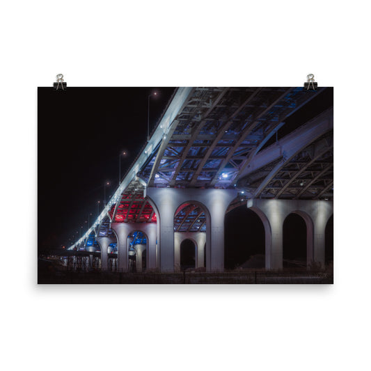 Cleveland Night Bridges Print