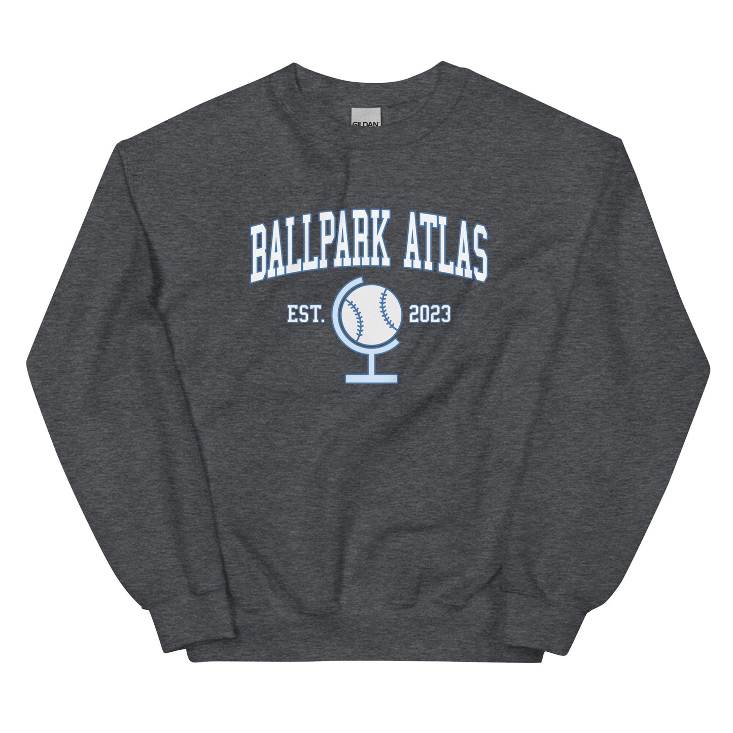 Ballpark Atlas Established Crewneck Sweatshirt (White)