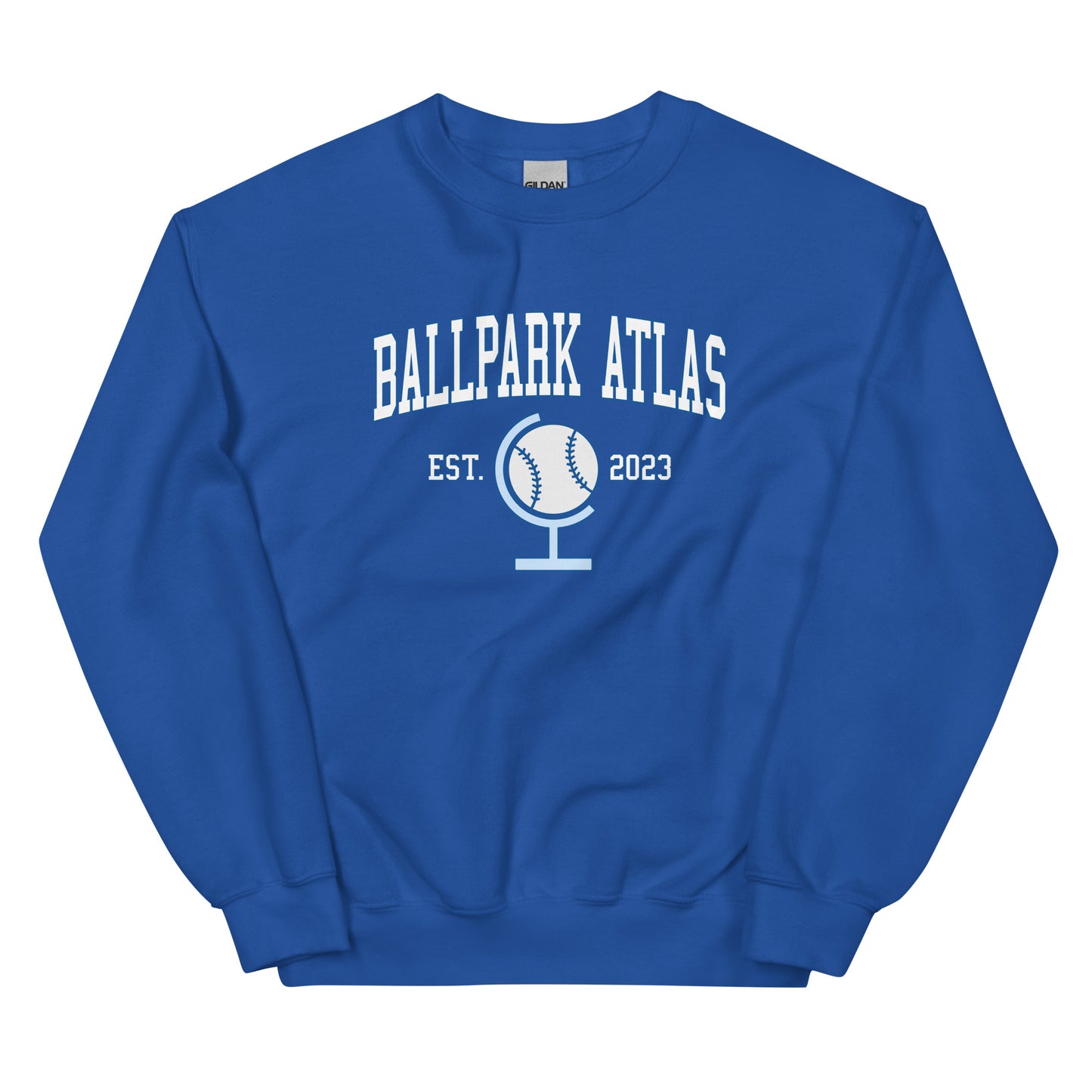 Ballpark Atlas Established Crewneck Sweatshirt (White)