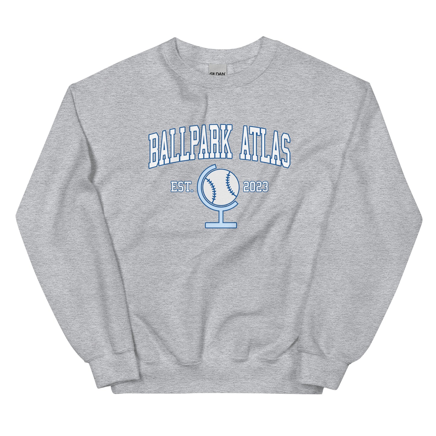 Ballpark Atlas Established Crewneck Sweatshirt (White)